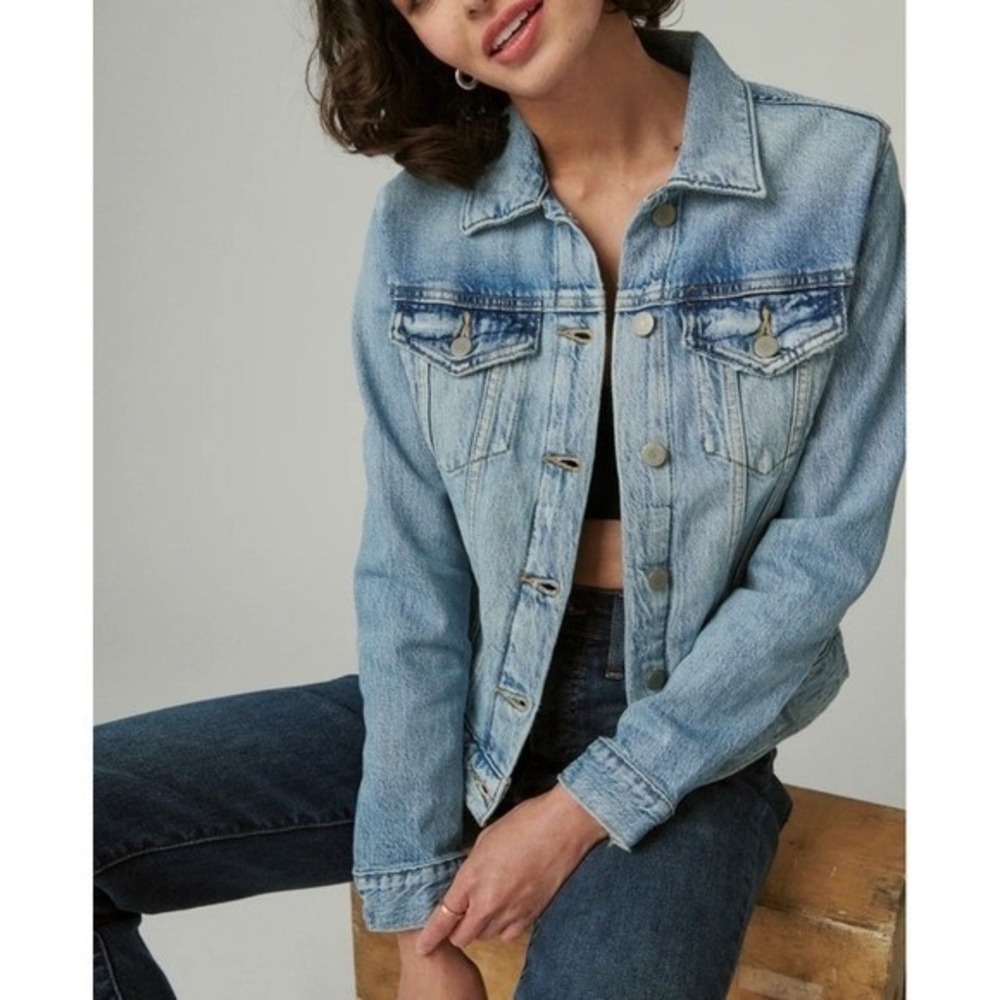Lucky Brand Tomboy Trucker Jacket Size‎ Small Invisible Sunset New With Tags